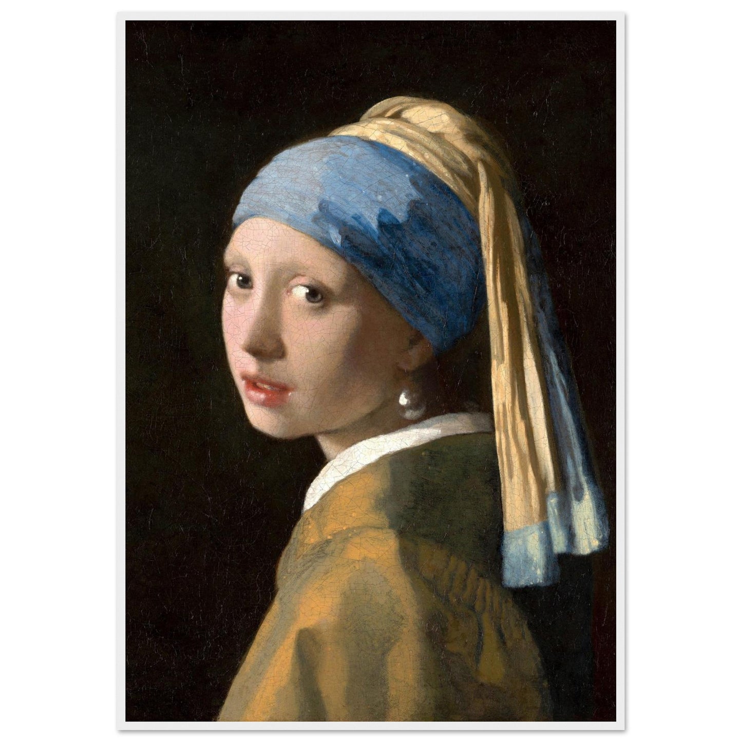 Ragazza con l'orecchino di perla - Johannes Vermeer - Poster con cornice