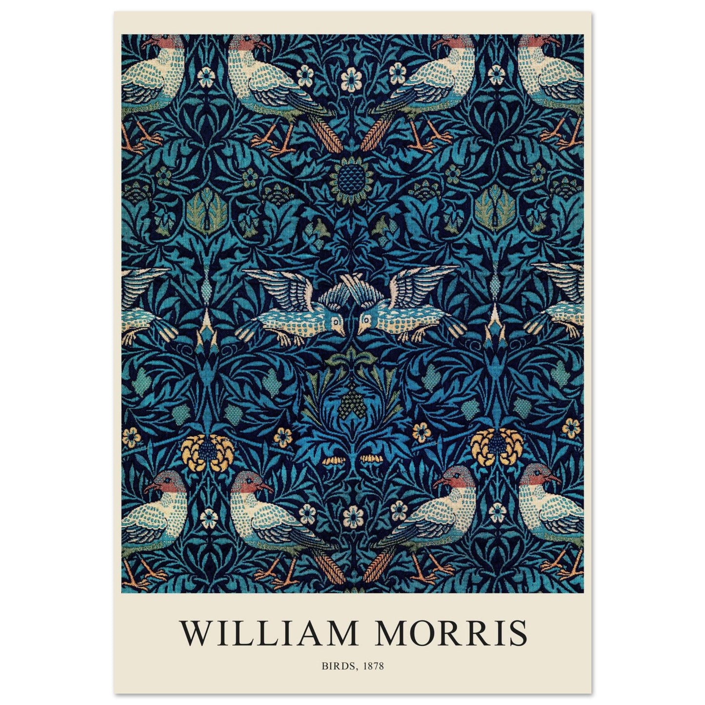 Uccelli - William Morris - Poster senza cornice