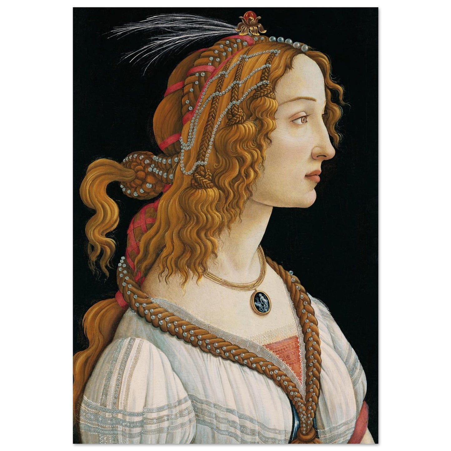 Signora Idealizzata - Sandro Botticelli - Poster senza cornice