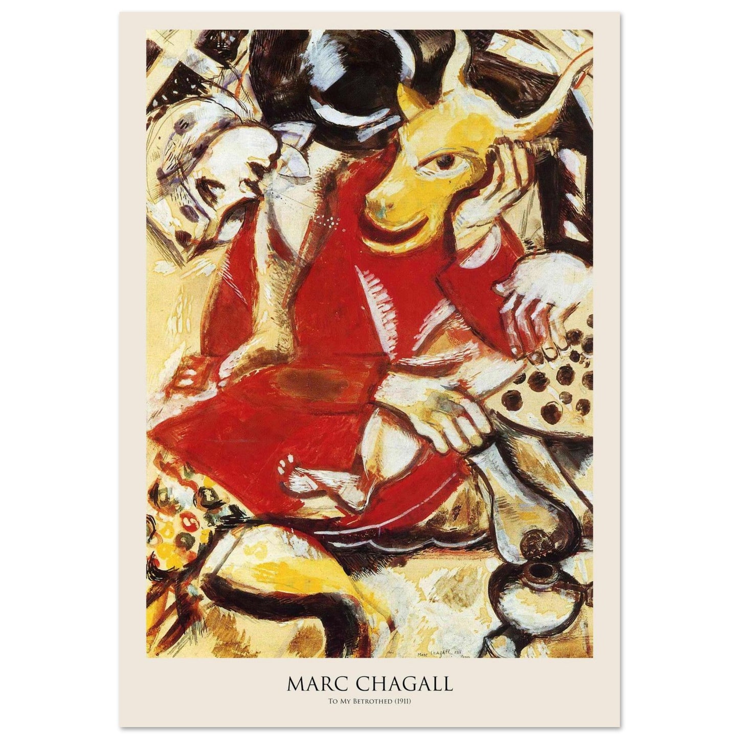 Al mio promesso sposo - Marc Chagall - Poster senza cornice
