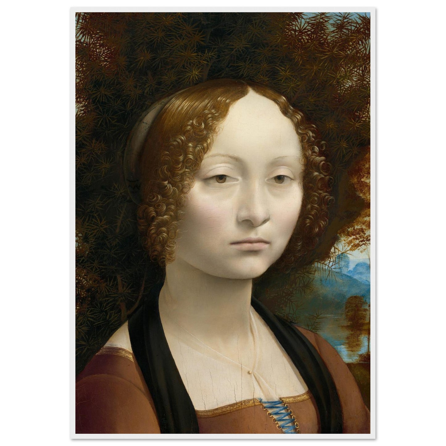 Ginevra de' Benci - Leonardo da Vinci - Poster con cornice