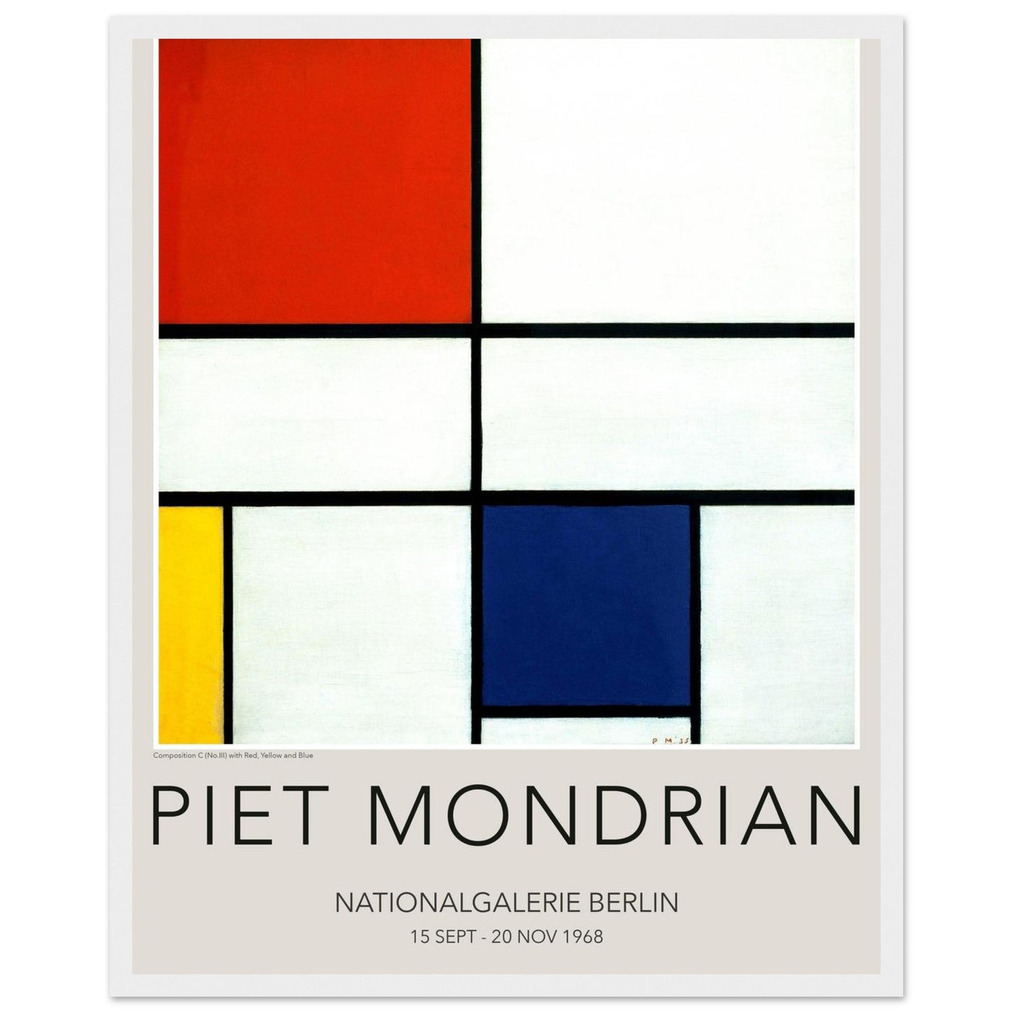 Composizione con Rosso, Blu e Giallo - Piet Mondrian - Poster con cornice