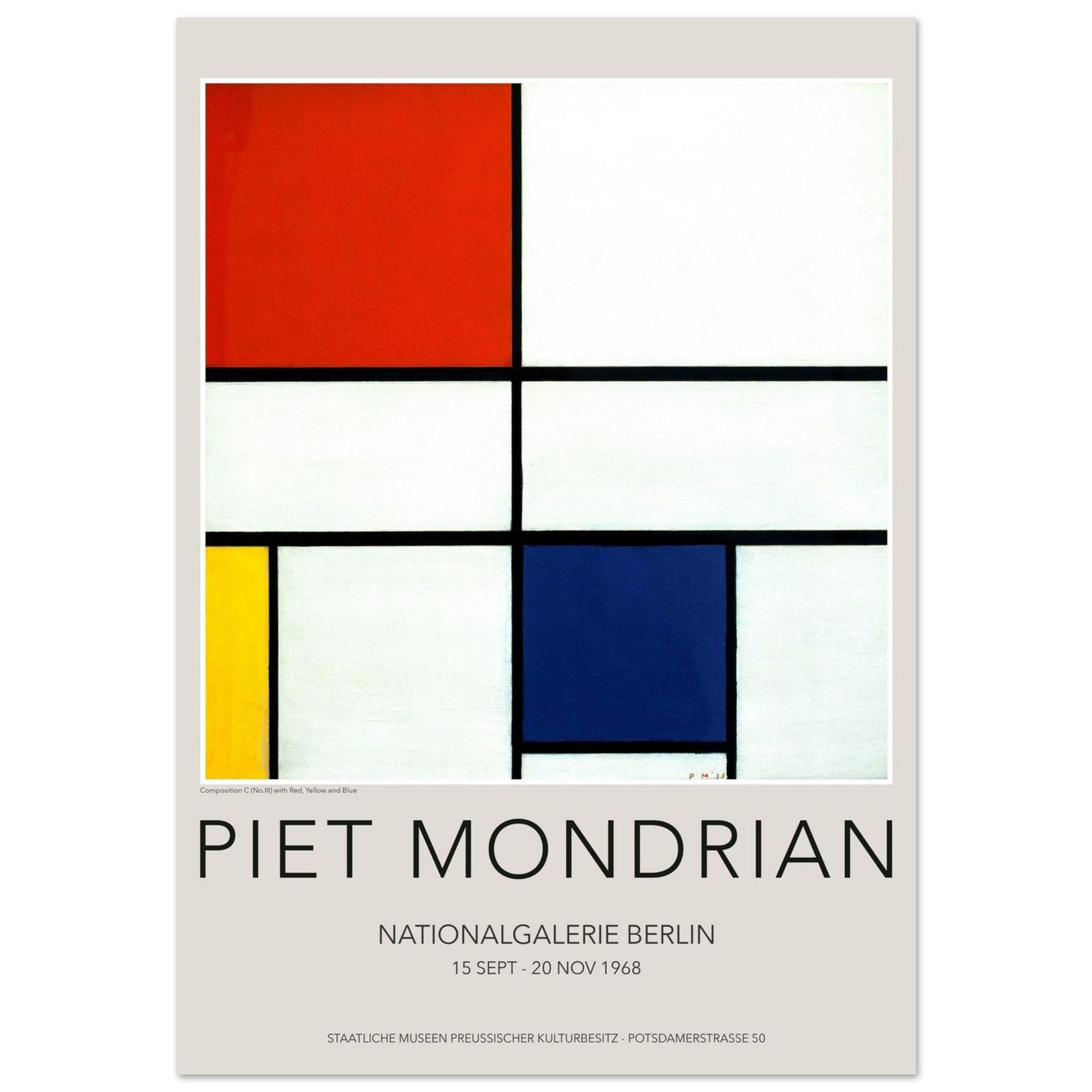 Composizione con Rosso, Blu e Giallo - Piet Mondrian - Poster senza cornice