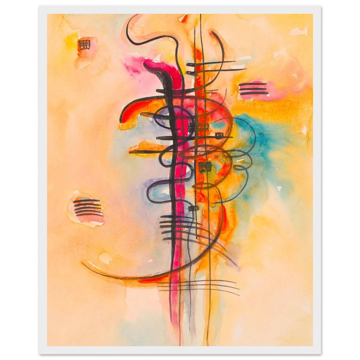 Acquerello No. 1 - Wassily Kandinsky - Poster con cornice