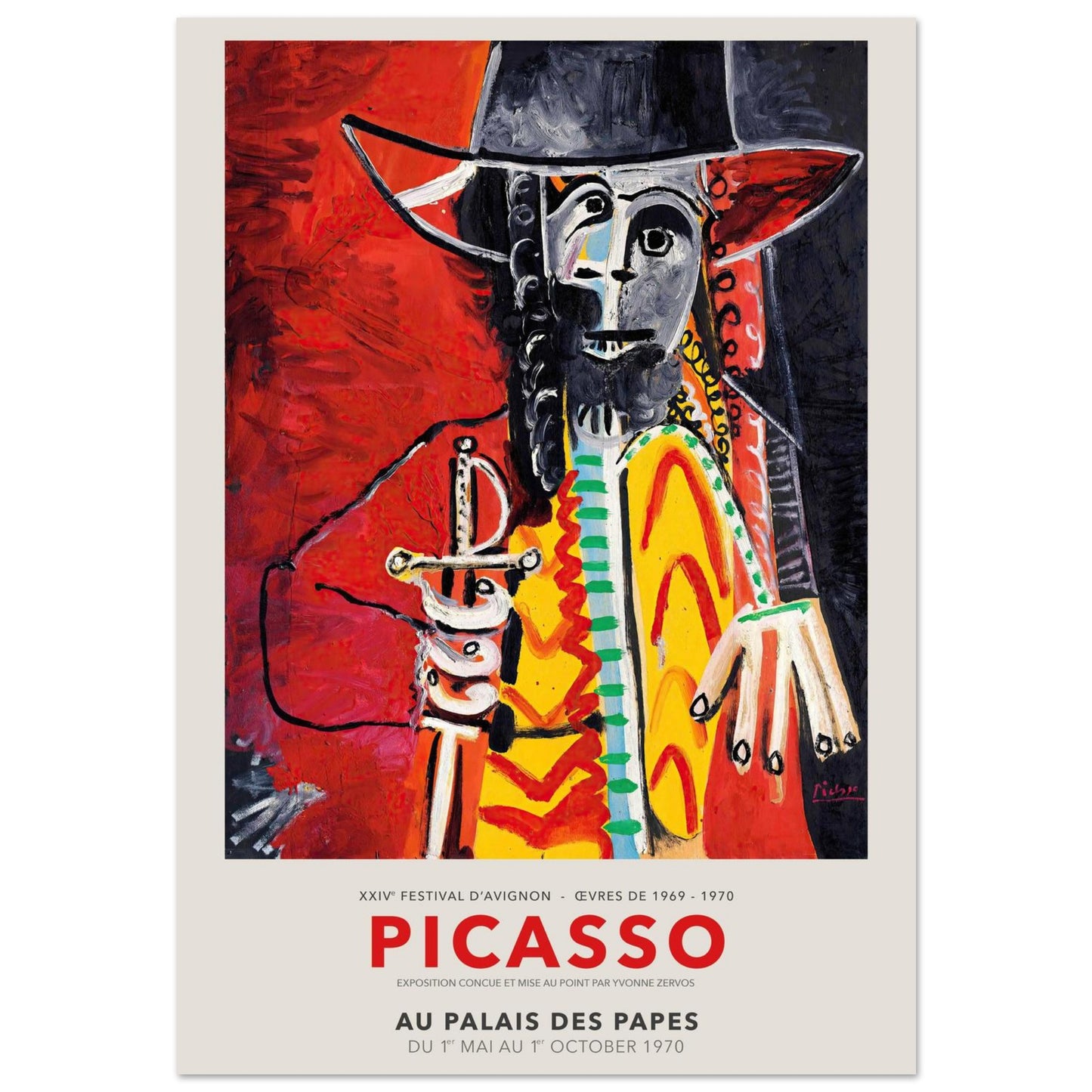 Mostra di Picasso al Palais des Papes - Poster senza cornice