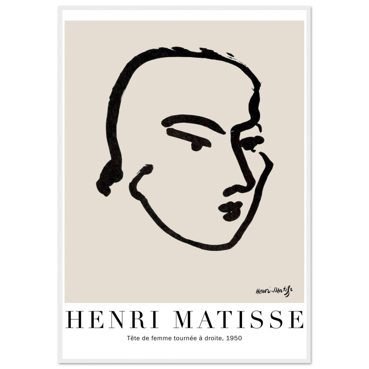 Testa di Donna - Henri Matisse - Poster con cornice