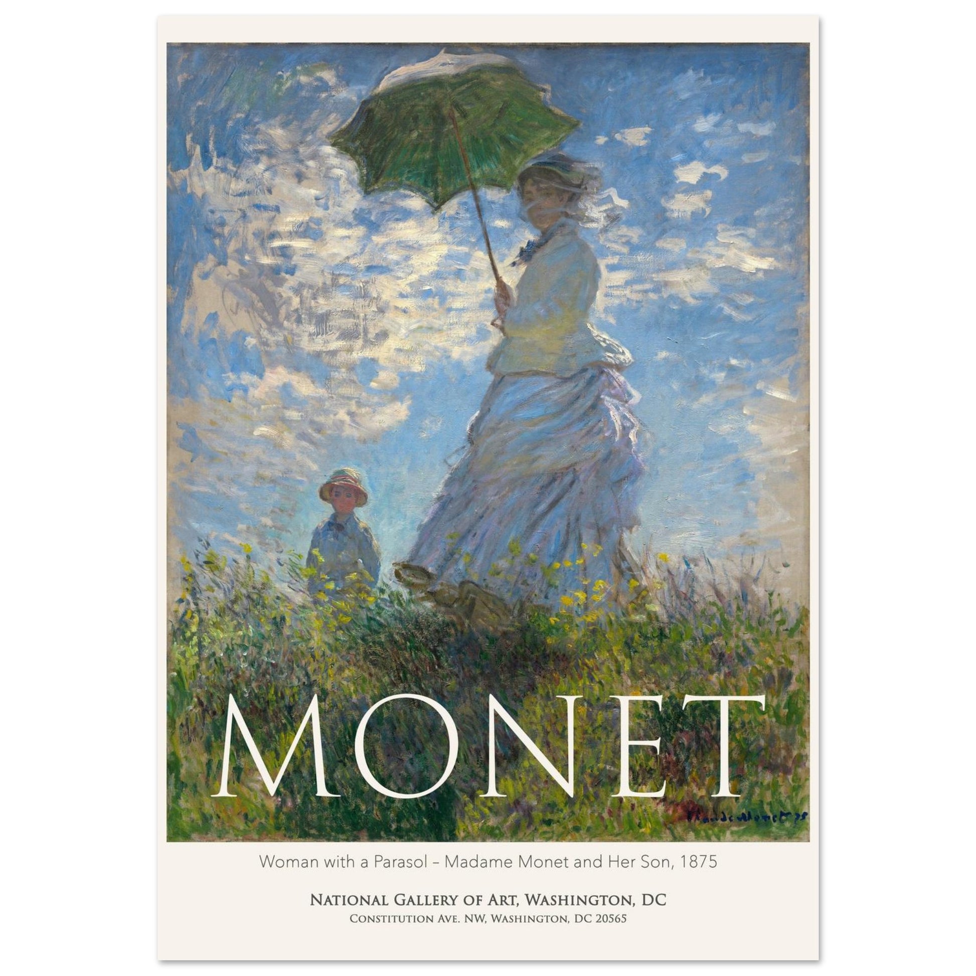 Donna con un Parasol - Claude Monet - Poster senza cornice