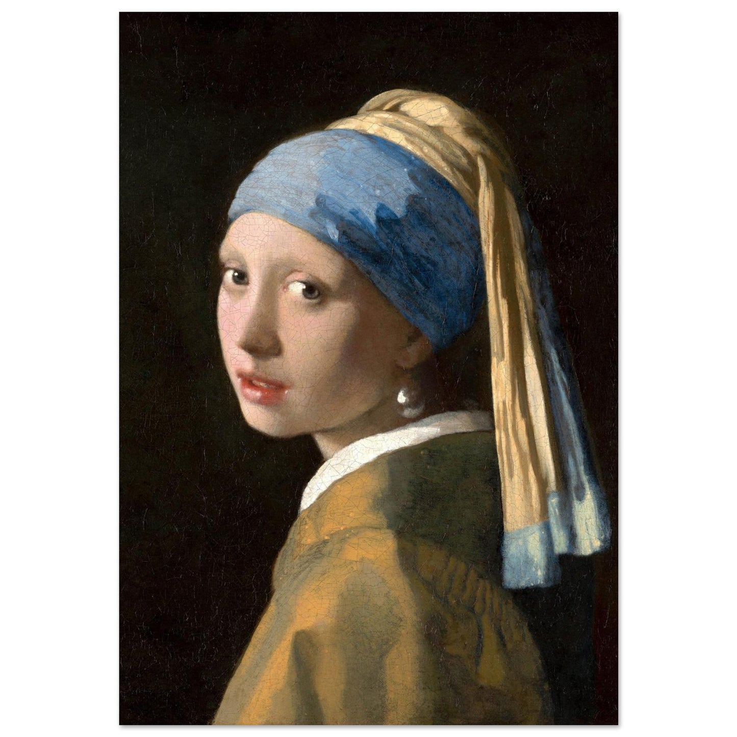 Ragazza con l'orecchino di perla - Johannes Vermeer - Poster senza cornice